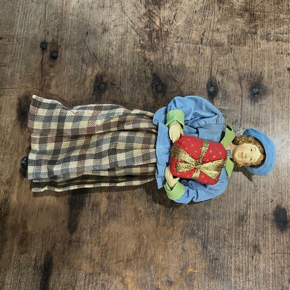 Possible Dreams-Caroler - Blue Jacket with Checkered Skirt (Female) #713337 - Picture 9 of 9